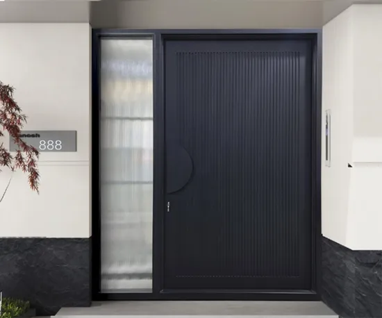 Semplice ingresso anteriore in acciaio francese moderno ingresso pivot porta in ferro battuto prezzo esterno lusso sicurezza porta d'ingresso principale in metallo