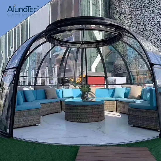 AlunoTec Outdoor Transparent Dome Bubble House Struttura modulare Veranda rotonda impermeabile
