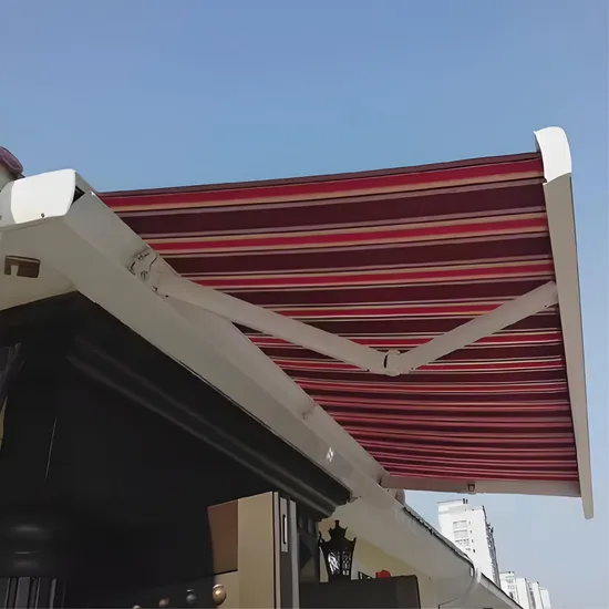 Tenda da sole retrattile per esterni, per giardino, veranda, garage, veranda posteriore, con illuminazione a LED, per impieghi gravosi.
