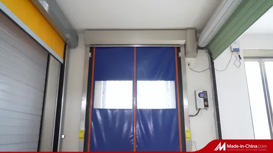 Camera bianca automatica in tessuto PVC interno GMP cerniera tipo ermetico autoripristinante ripristino riparazione ad alta velocità avvolgibile rapida porta a scorrimento rapido