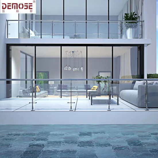 Ringhiera moderna in acciaio inox e vetro per balconi per la sicurezza della terrazza esterna (DMS)